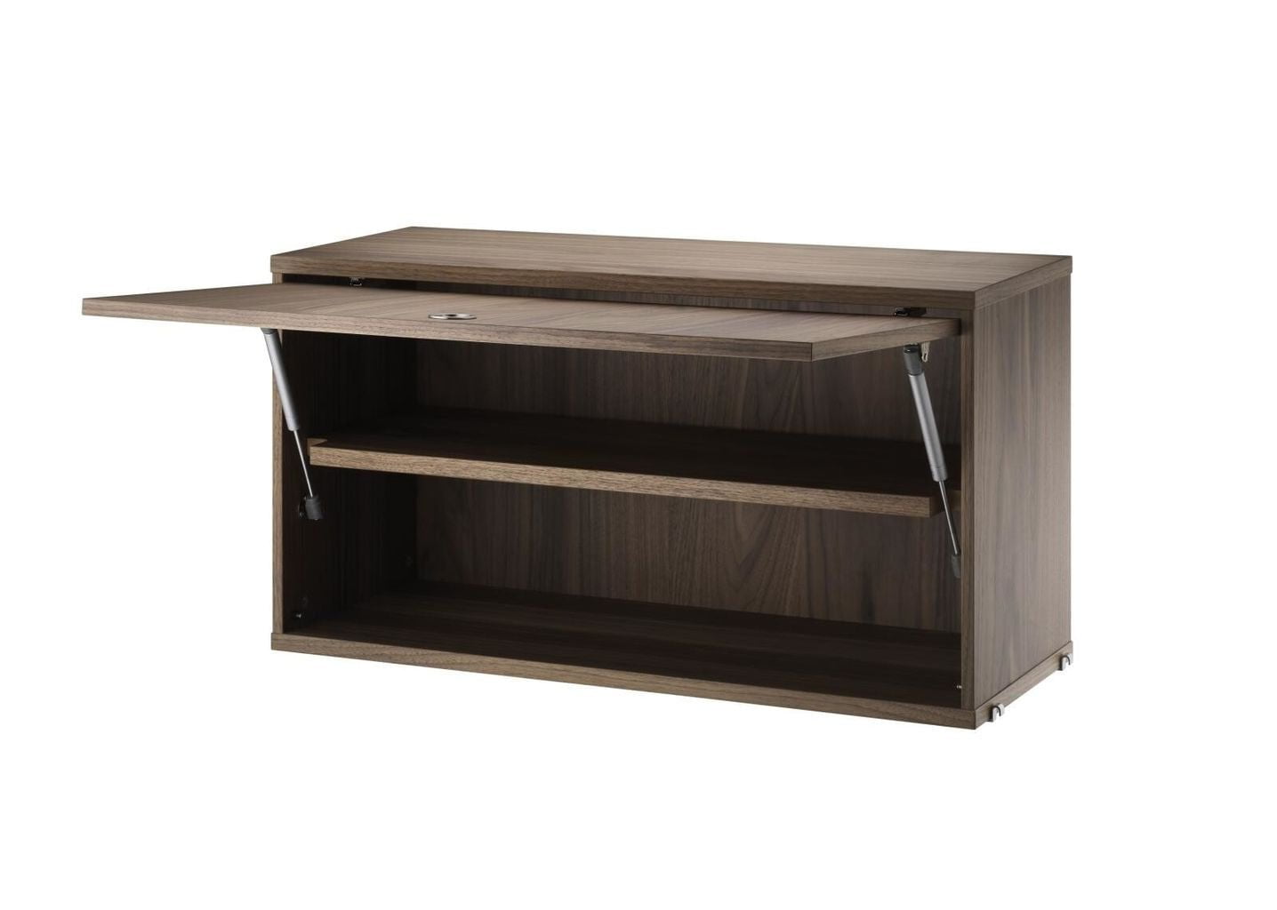 String Furniture String System Cabinet Element With Hinged Door, Walnut