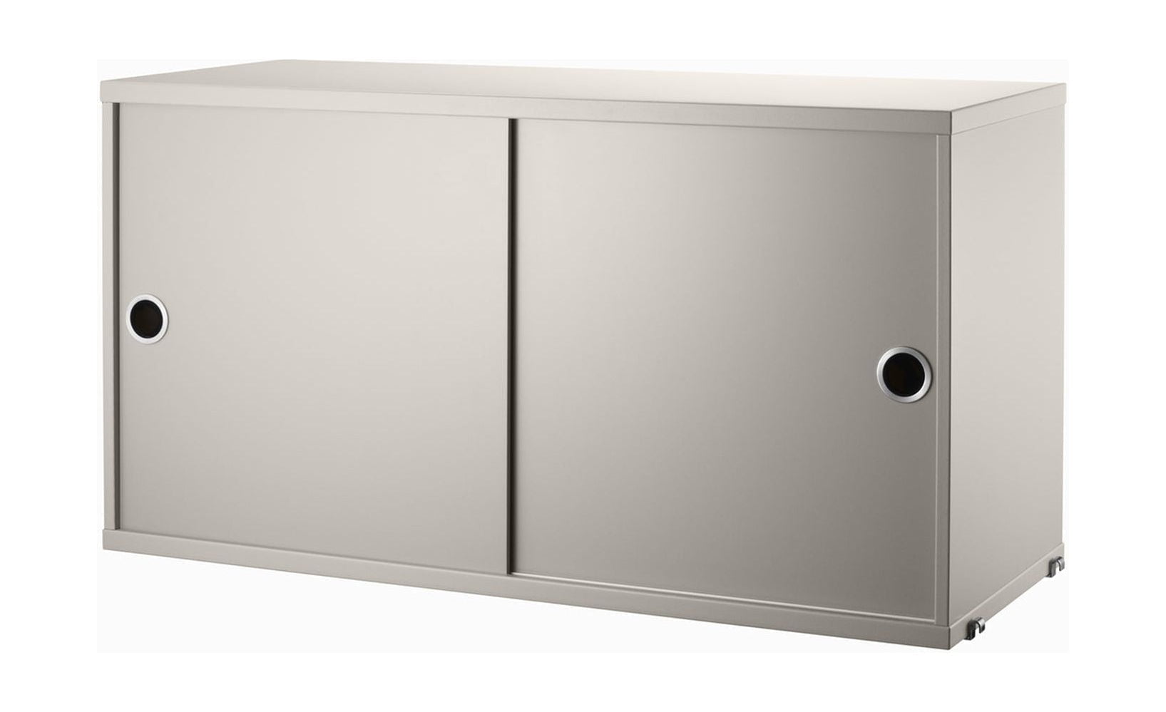 String Muebles System Elemento de gabinete con puertas correderas 30x78x42 cm, beige