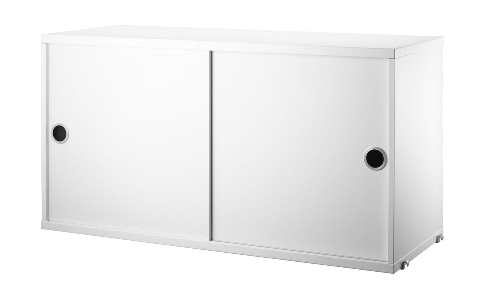 String Furniture Élément d'armoire du système de cordes avec portes coulissantes 30x78x42 cm, blanc