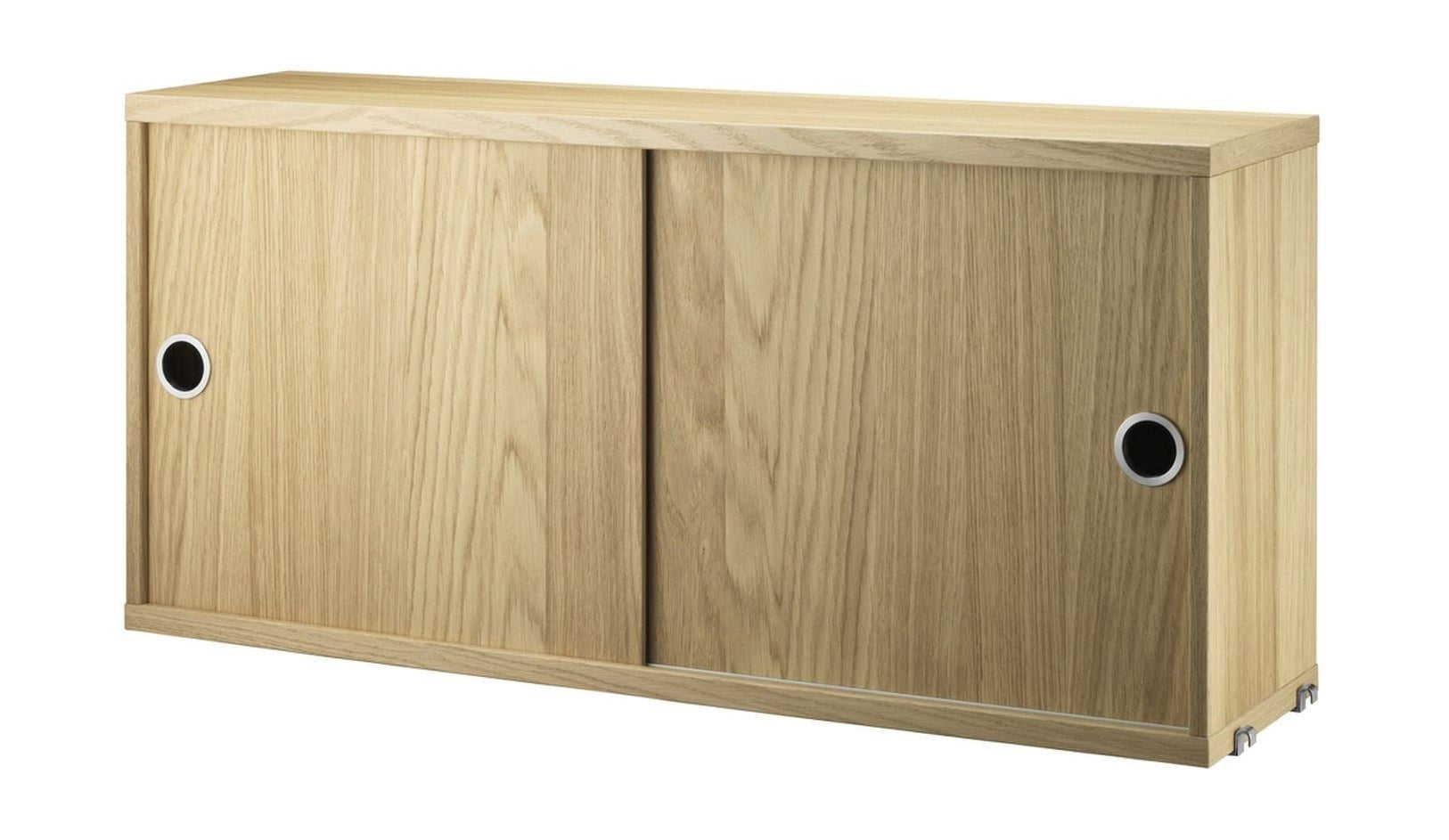 String Furniture String System Cabinet Element With Sliding Doors Oak, 20x78x37 Cm