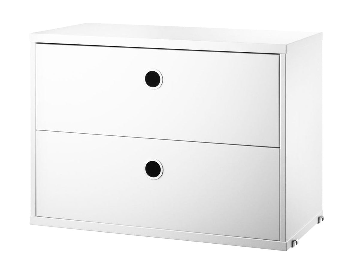 String Furniture Merkkijonojärjestelmän laatikko elementti 30x58x42 cm, valkoinen