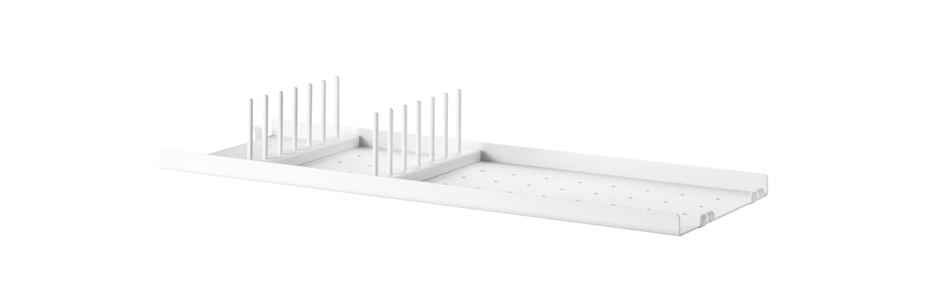 String Furniture String System Plate Shelf 20 Cm White, Set Of 2