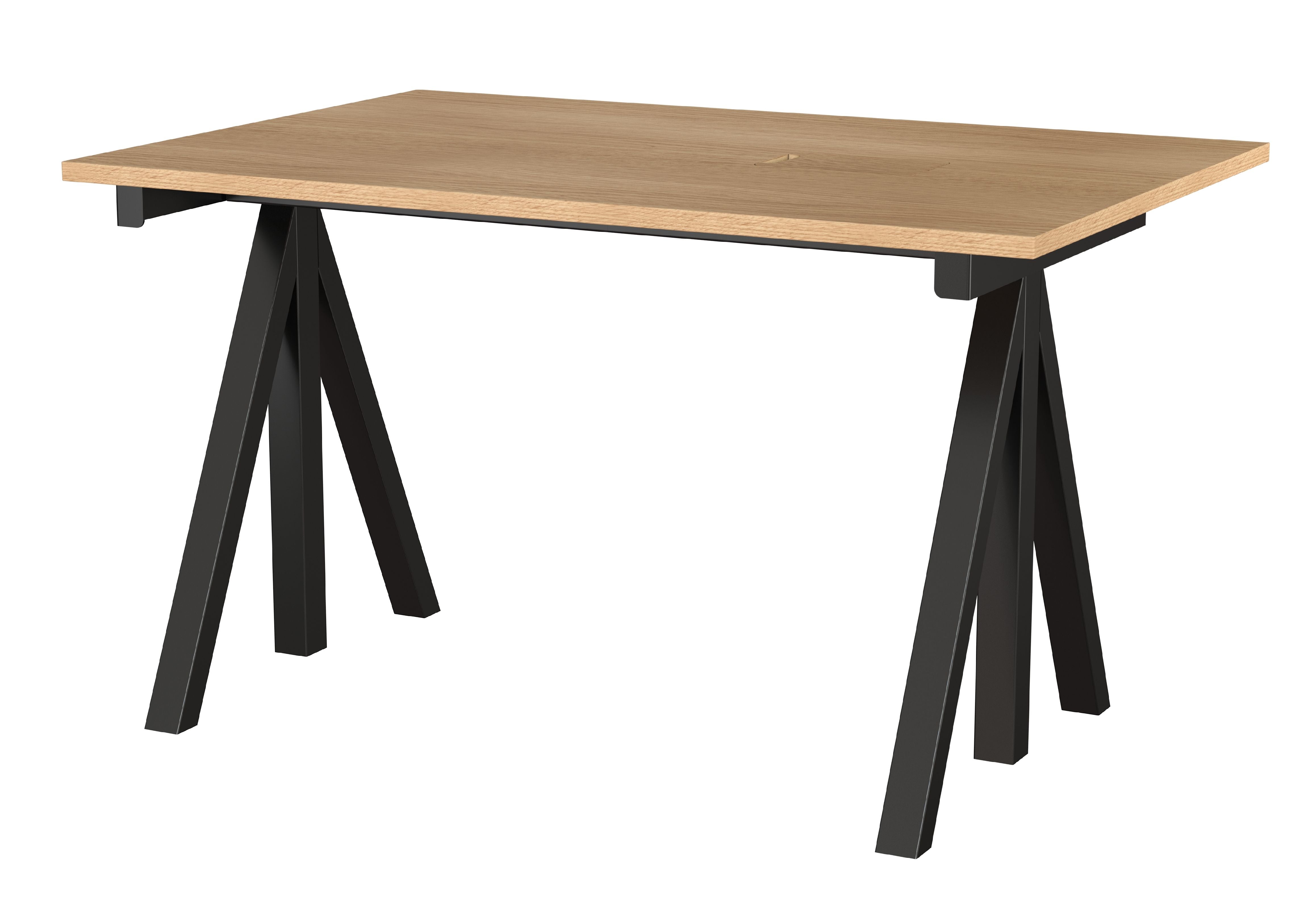 String Furniture Works Work Table 78x120 cm, tammi/musta