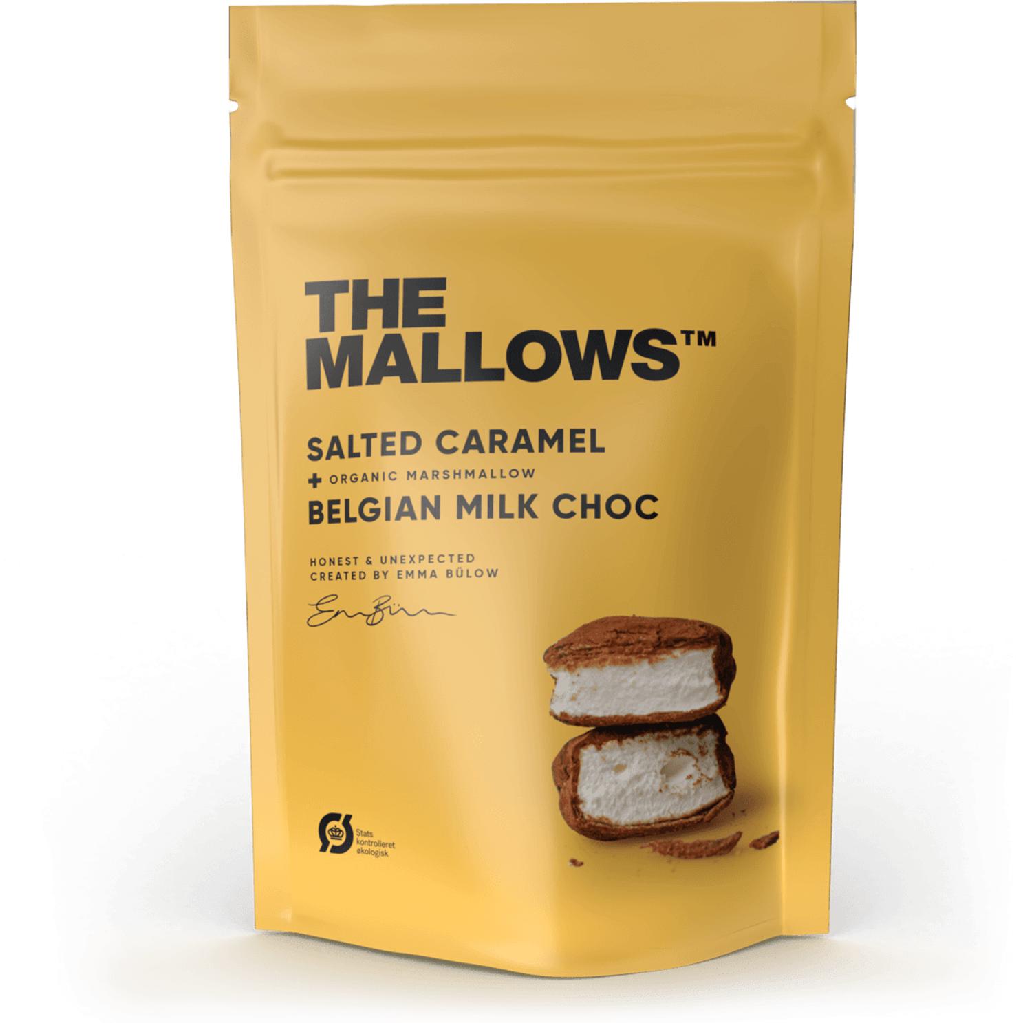The Mallows Vaahtokarkkeja suolatulla karamellilla ja suklaalla, 150 g