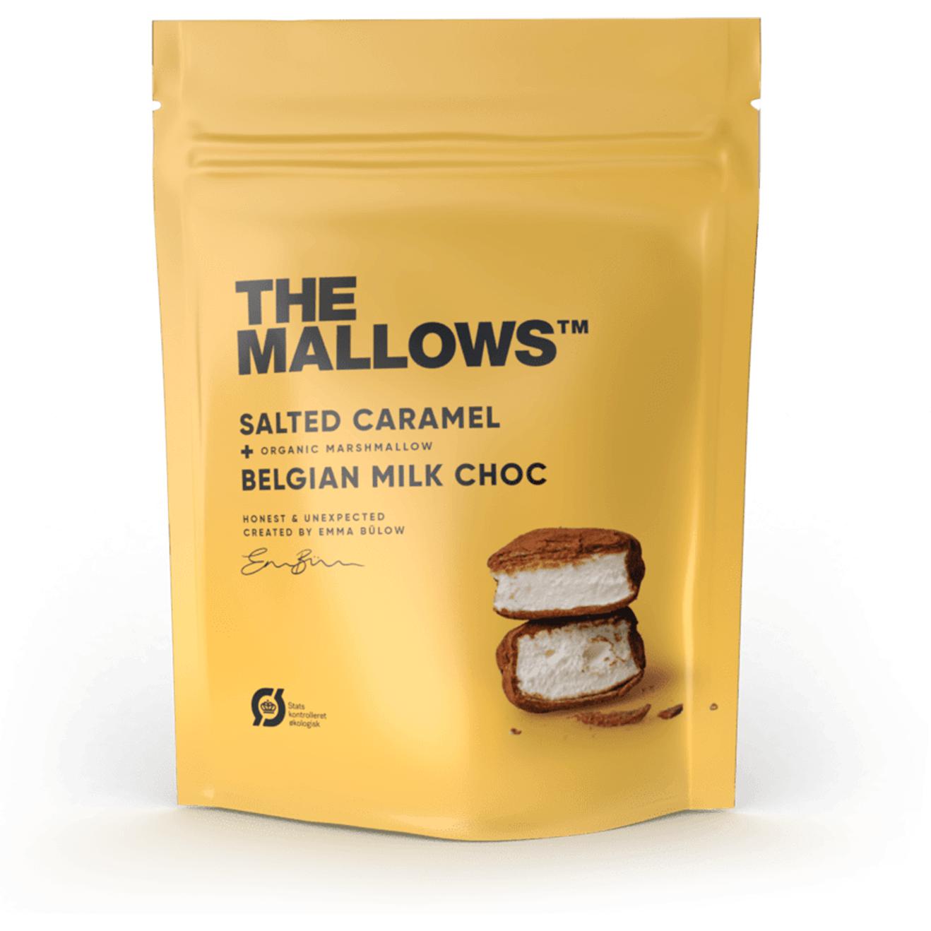 Mallows marshmallows med saltet karamell og sjokolade, 90g