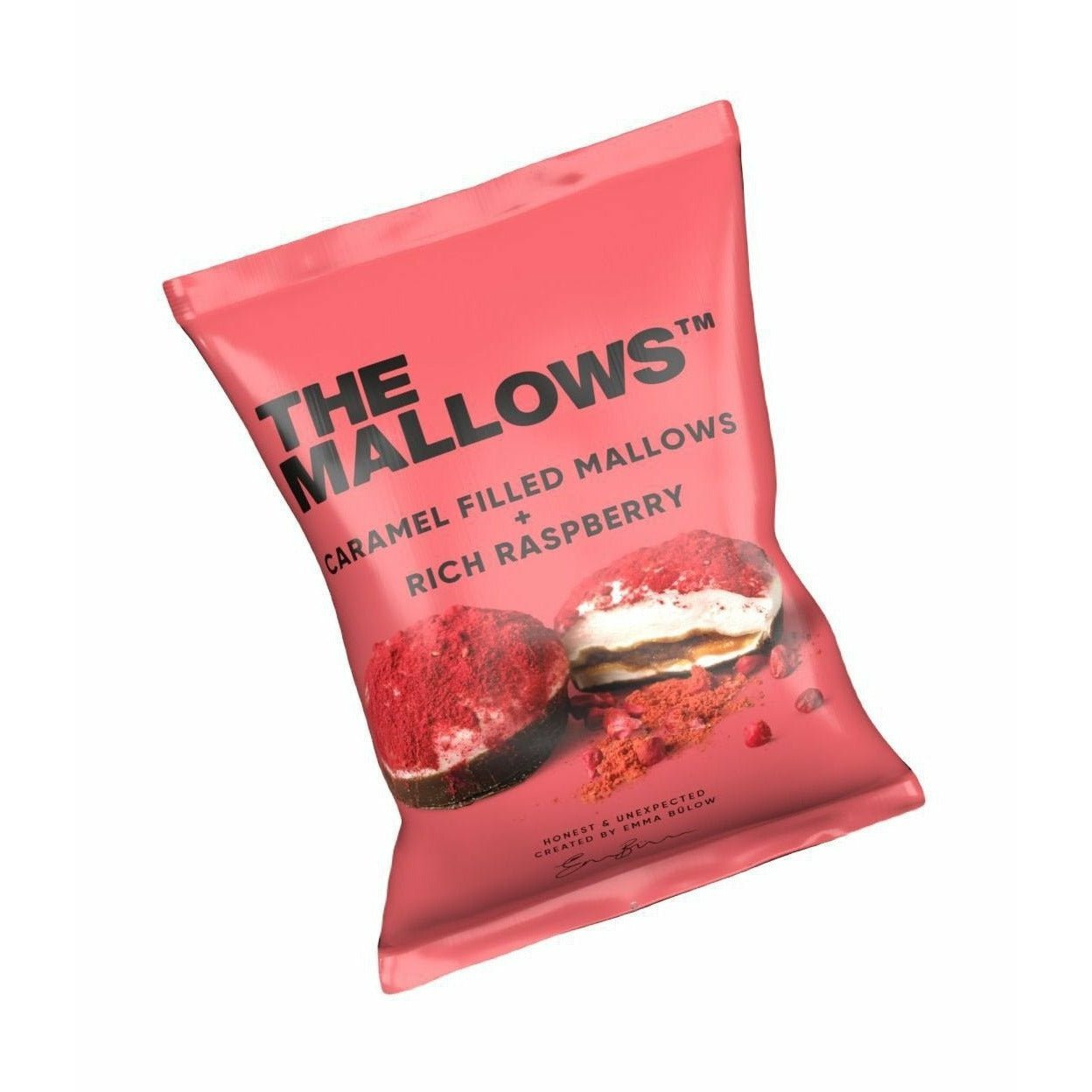 The Mallows Vaahtokarkkeja karamellitäytteellä rikas vadelma, 11 g