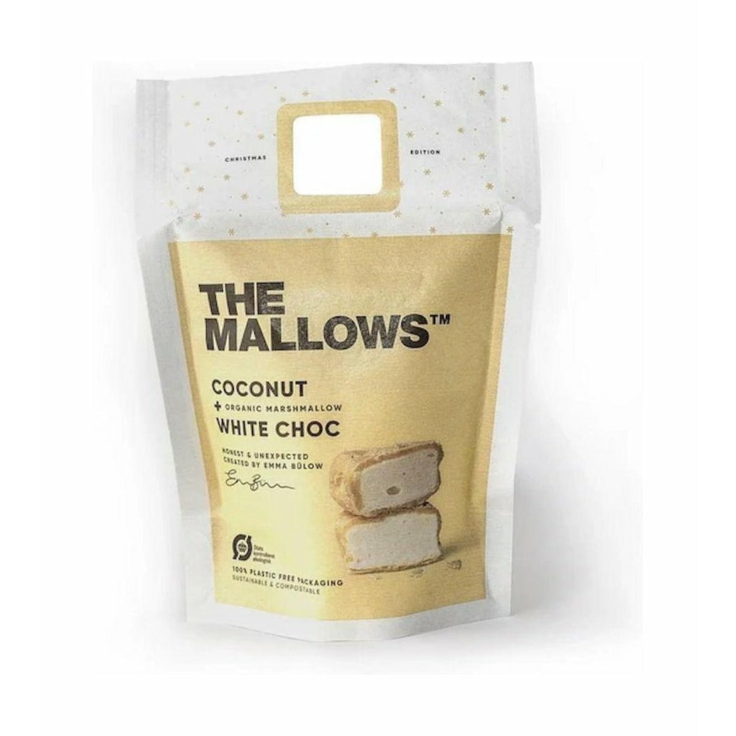 The Mallows Marshmallows mit Kokosnuss und weißer Schokolade, 150g