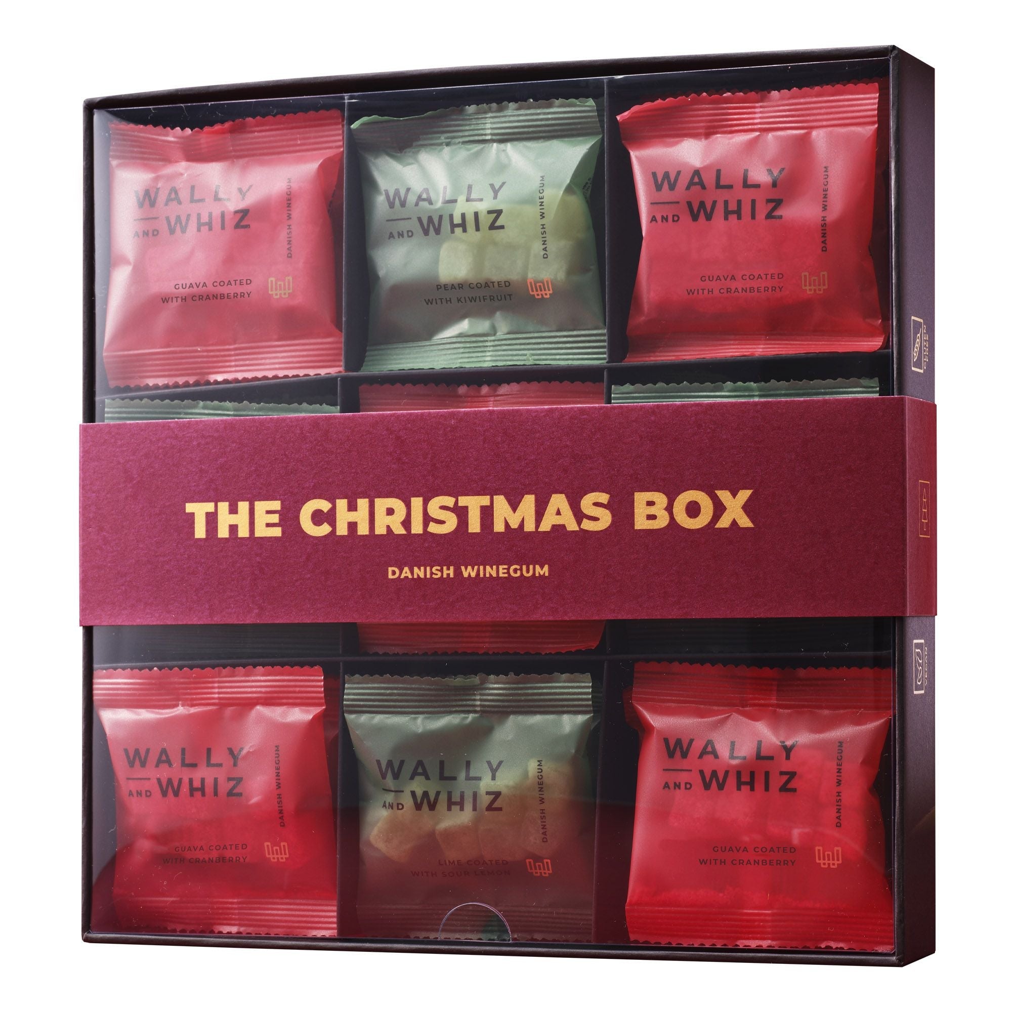 Wally og Whiz Christmas Box med 27 Flowpacks Xmas smaker 2023 297G