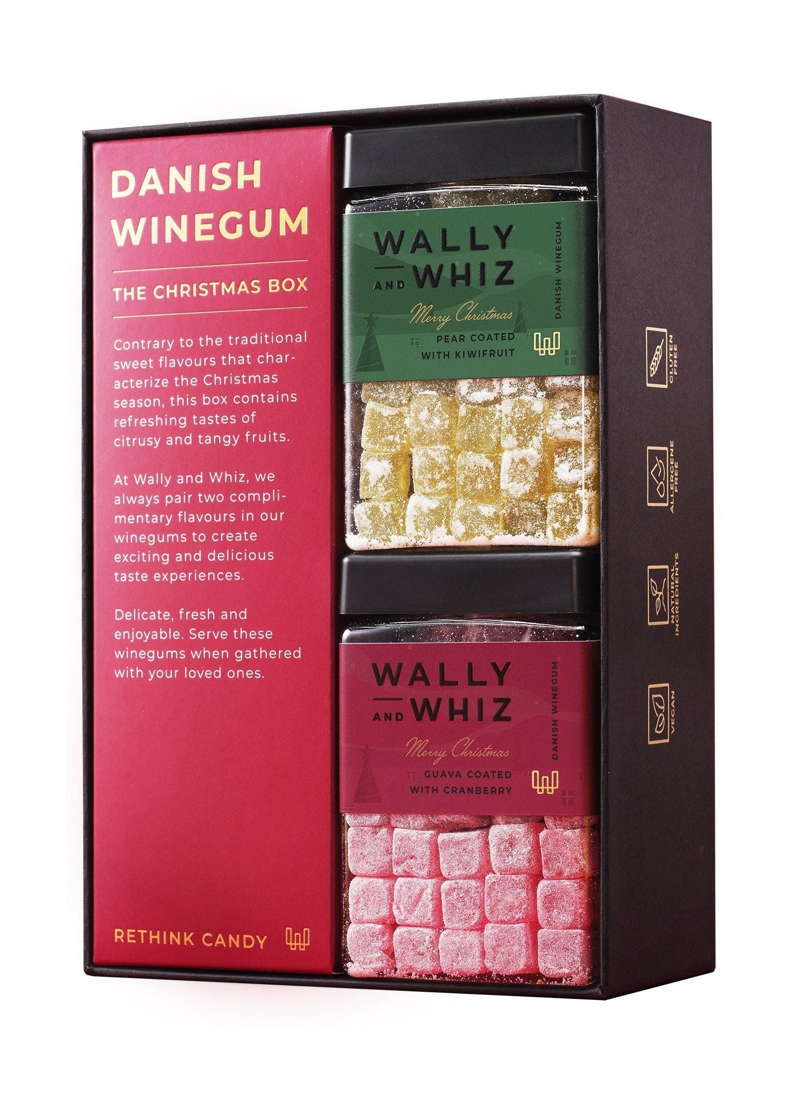 Wally og Whiz Christmas Gift Box 2023, Pear med Kiwi & Guava med Cranberry 480g