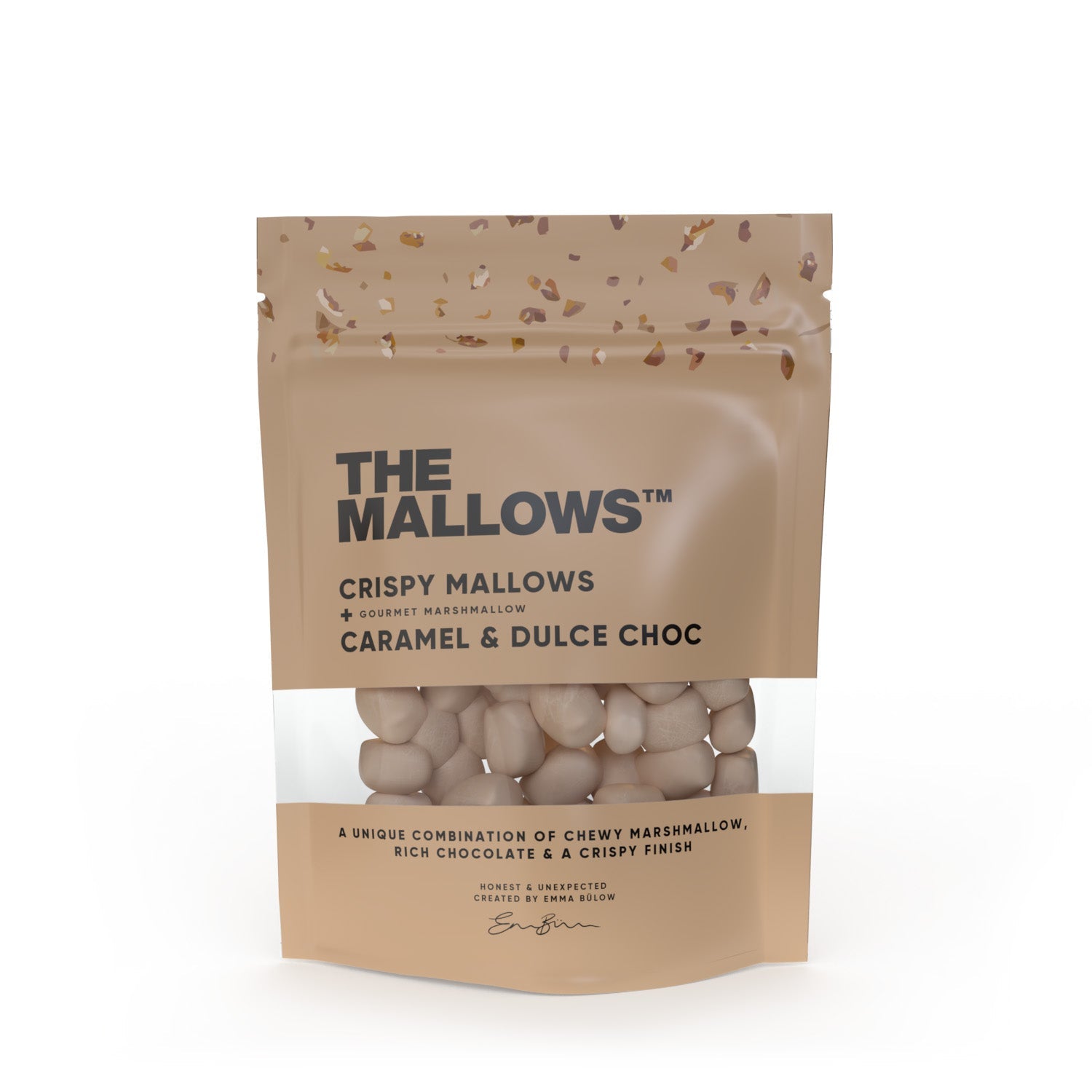 The Mallows Mallows croustillants, caramel et chocolat dulce, 90g