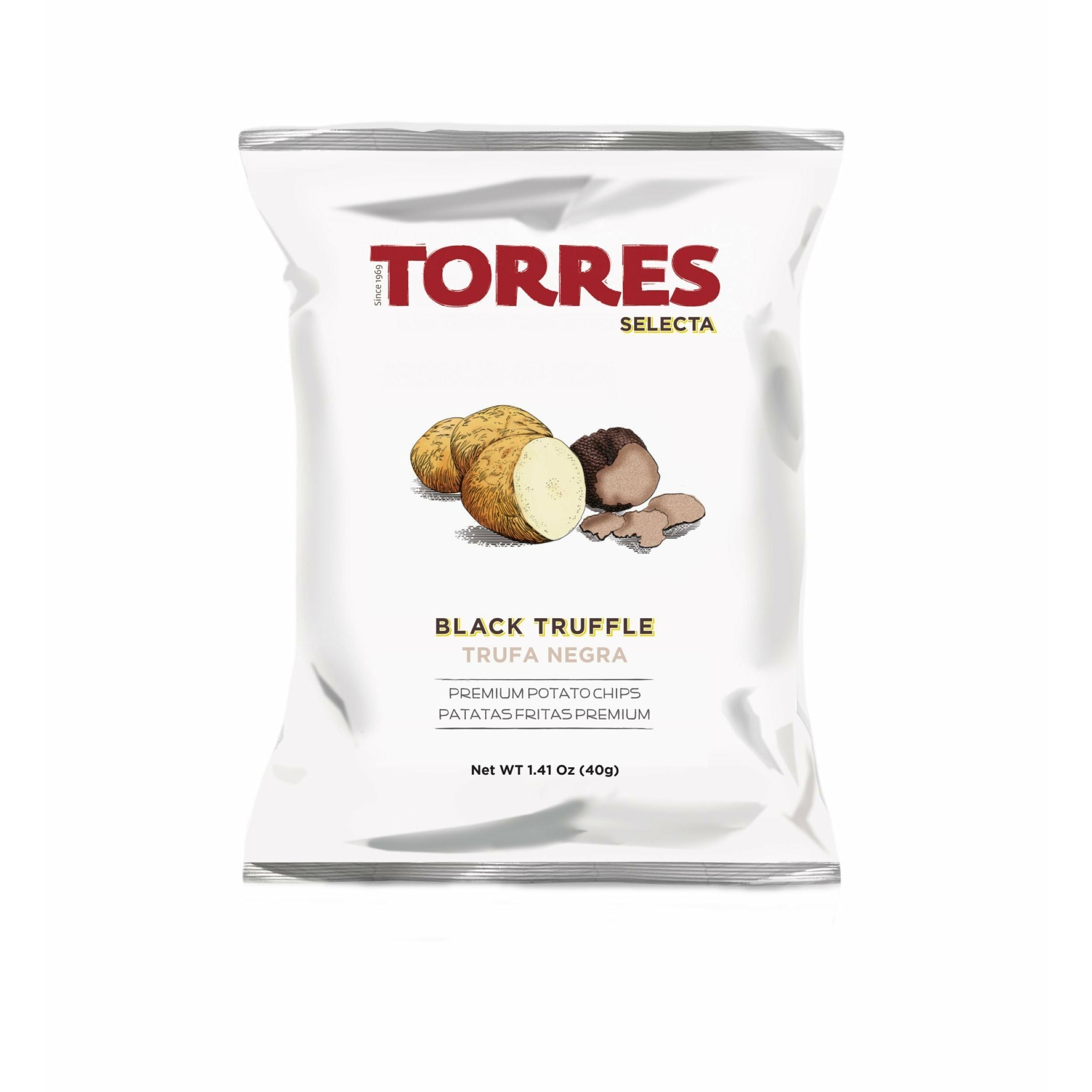 Torres Selecta zwarte truffelchips, 40 g