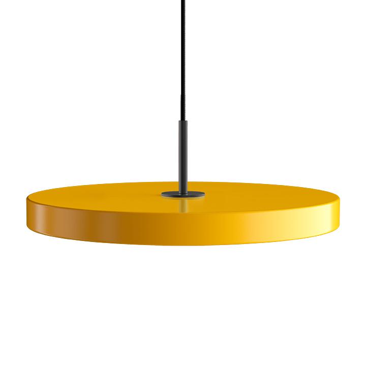 Umage Pendentif à LED d'astérie, métal noir / safran jaune
