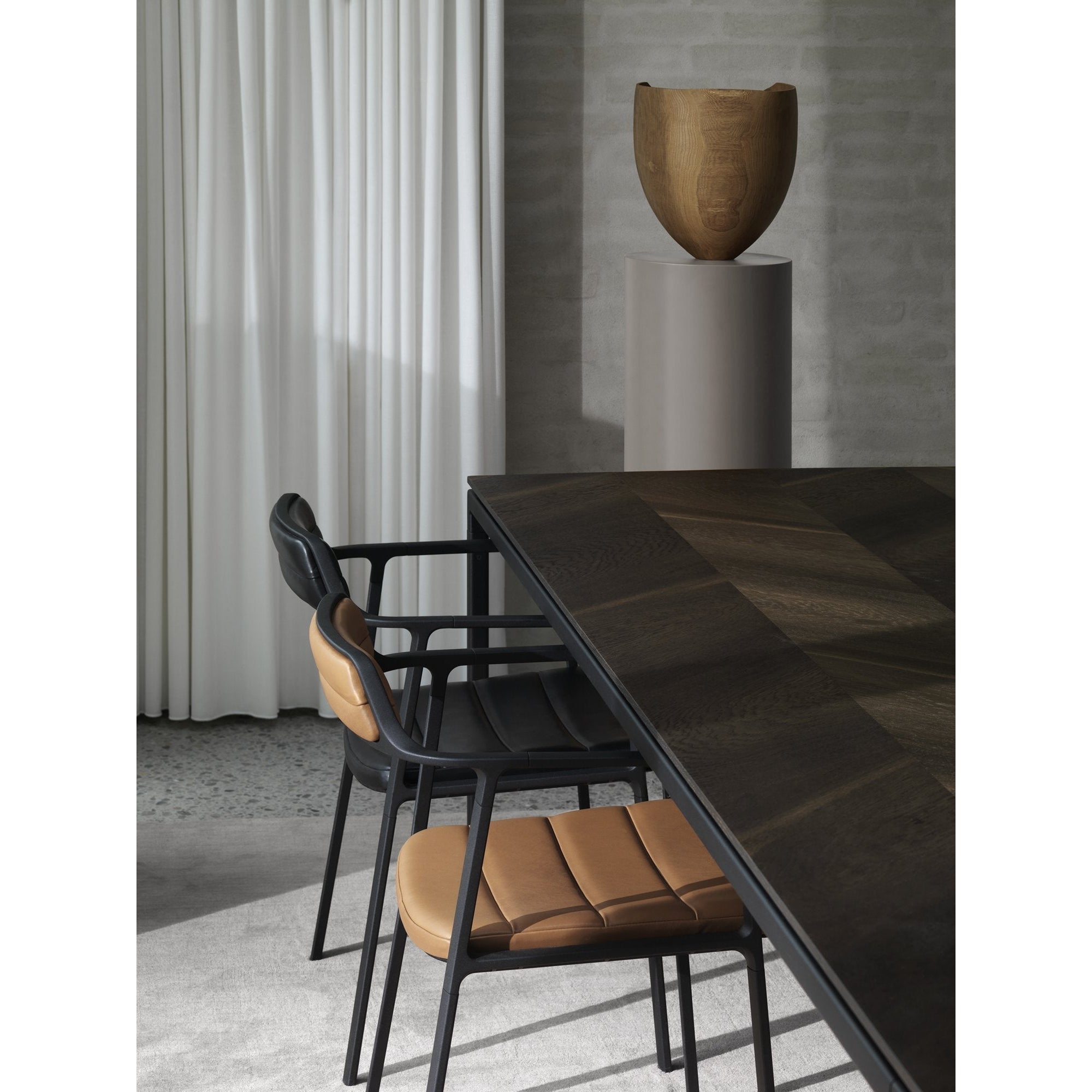 Vipp 451 chaise m / cuir, noir