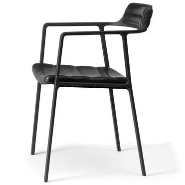 Vipp 451 stol m/ läder, svart