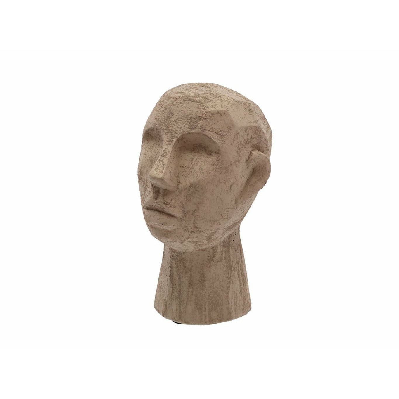 Cabeza de figura de colección de villa 18.5 x 19.5 x 30 cm, gris/marrón