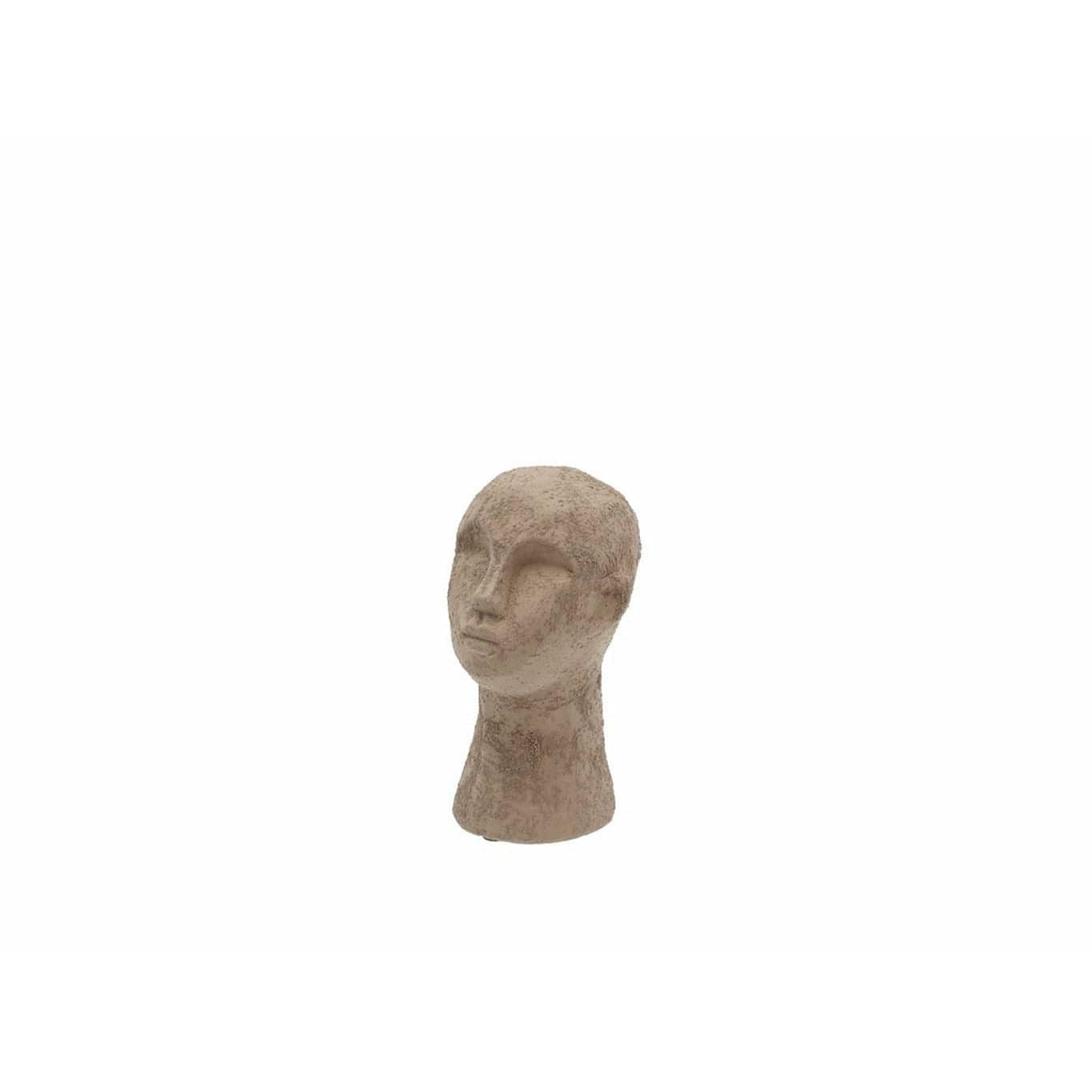 Cabeza de figura de recolección de villa 8.5 x 8.5 x 15 cm, gris/marrón