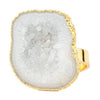 Vincent Asger Ring White Geode Gold Belated