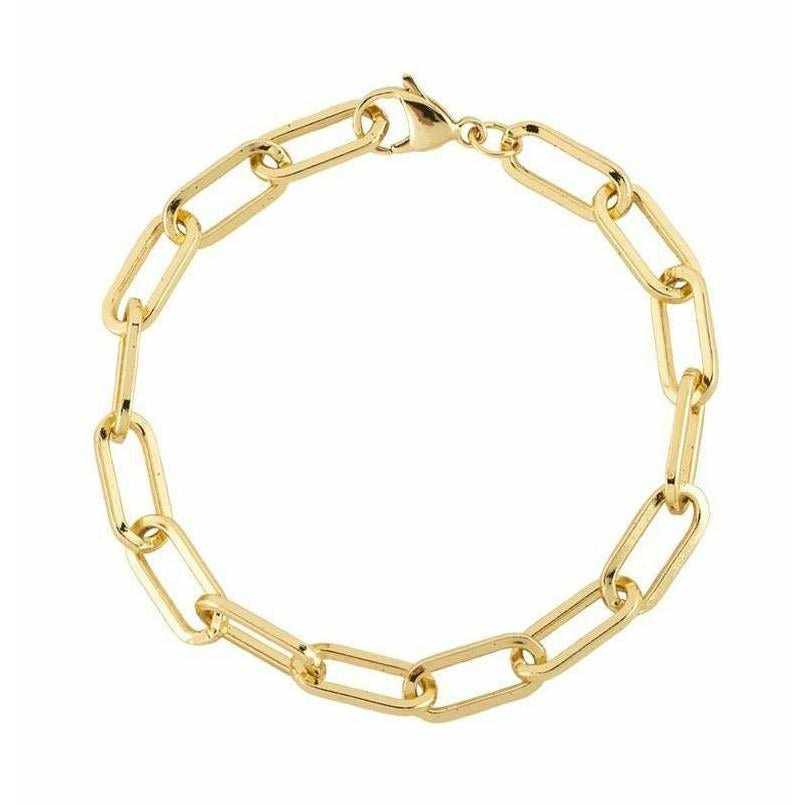 Vincent Box Chain Chunky armband Gold Pated