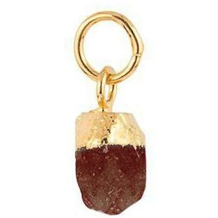 Vincent Monthly Stone Pendant July Ruby Gold Plated