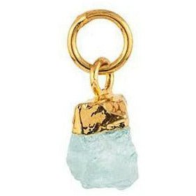 Vincent Monthly Stone Pendant March Akvamarin Gold Plated
