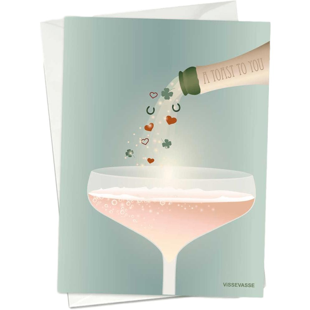 Vissevasse A Toast To You Greeting Card, 10,5x15cm