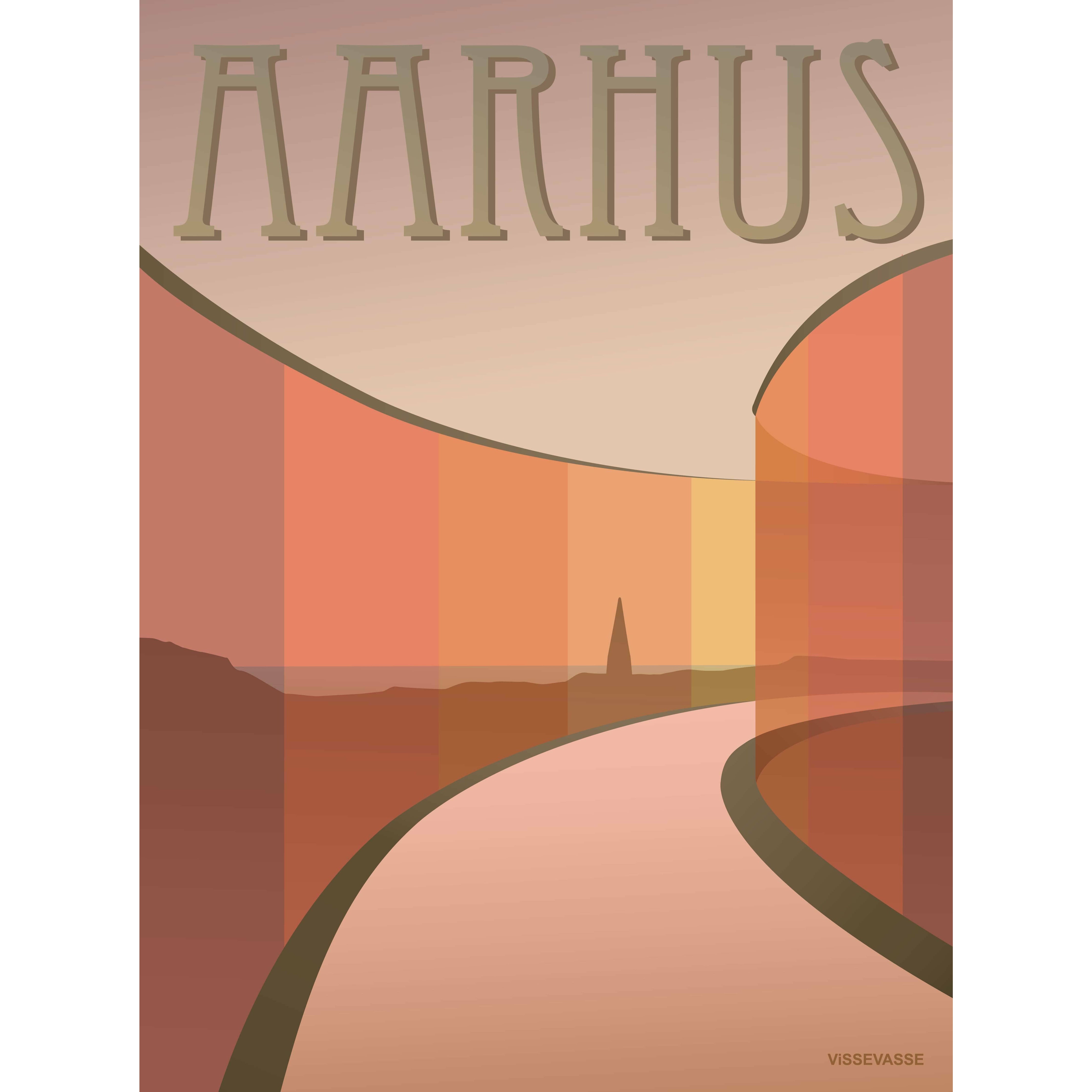 Vissevasse Aarhus Aros veggspjald, 50 x70 cm