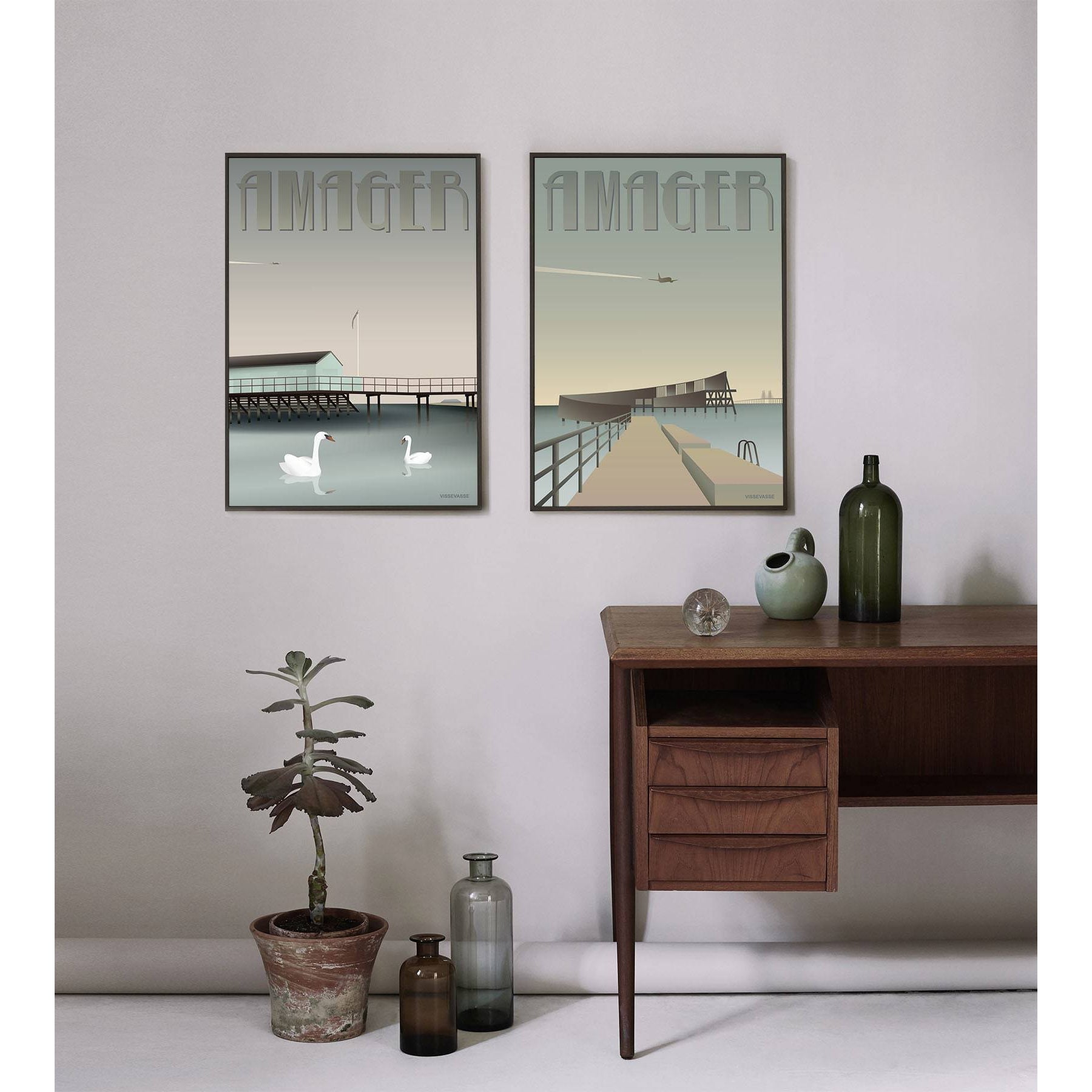 Vissevasse Amager Helgoland -juliste, 15 x21 cm