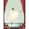 Poster Vissevasse Ballerina, 15 x21 cm