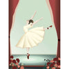 Vissevasse Ballerina -poster, 30 x40 cm