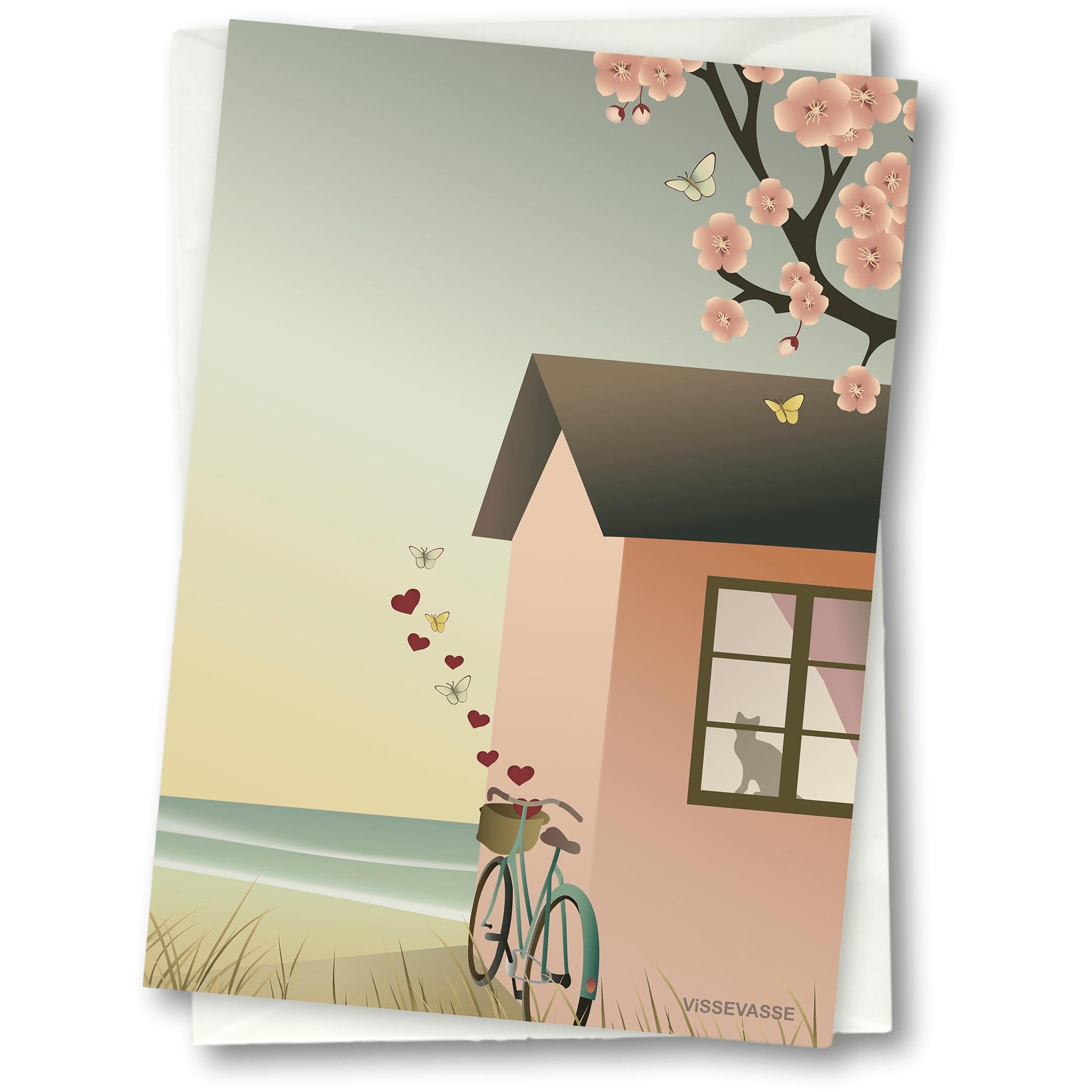 Vissevasse Basket of Love gratulasjonskort, 15 x21 cm