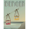 Vissevasse Bergen Cable Car Poster
