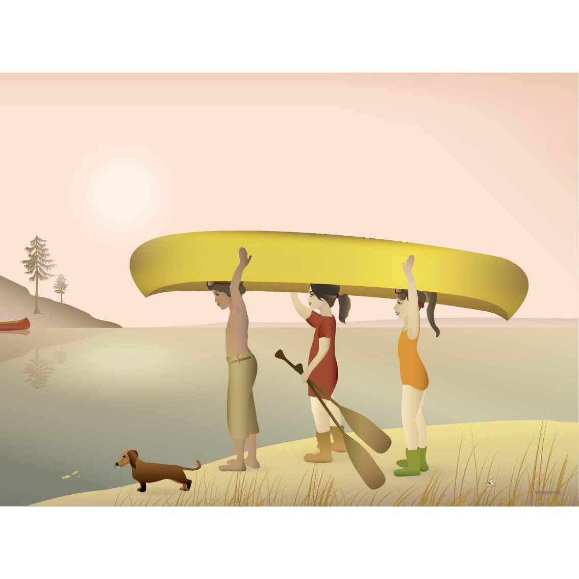 Vissevasse Canoe Poster, 15 X21 Cm
