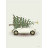 Vissevasse Kerstboom en kleine auto -poster, 30 x40 cm