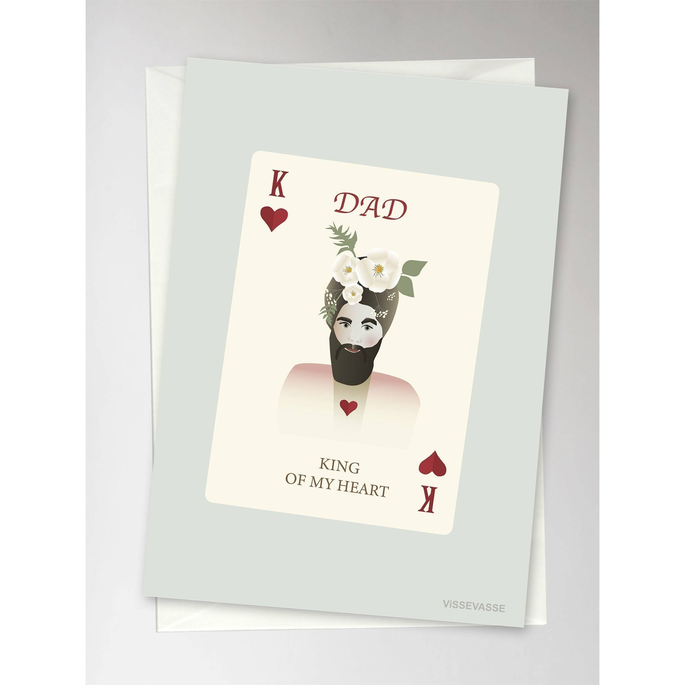 Vissevasse papá tipo de tarjeta de felicitación de mi corazón, 10,5x15 cm