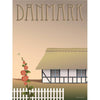 Vissevasse Danmark Farmhouse Poster, 15 x21 cm