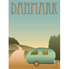 Vissevasse Danimarca poster da campeggio, 30 x40 cm
