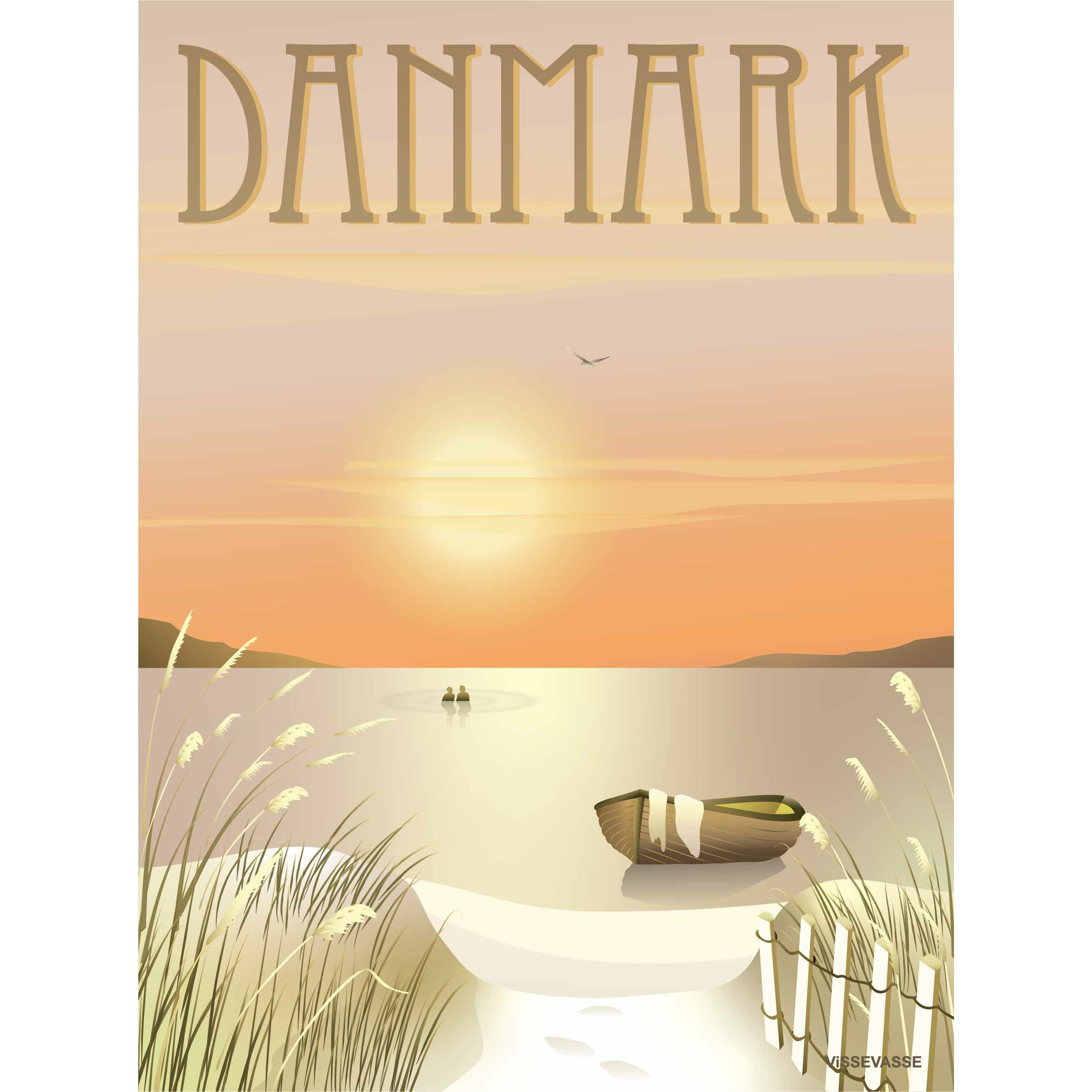 Vissevasse Danmark Dune -plakat, 15x21 cm