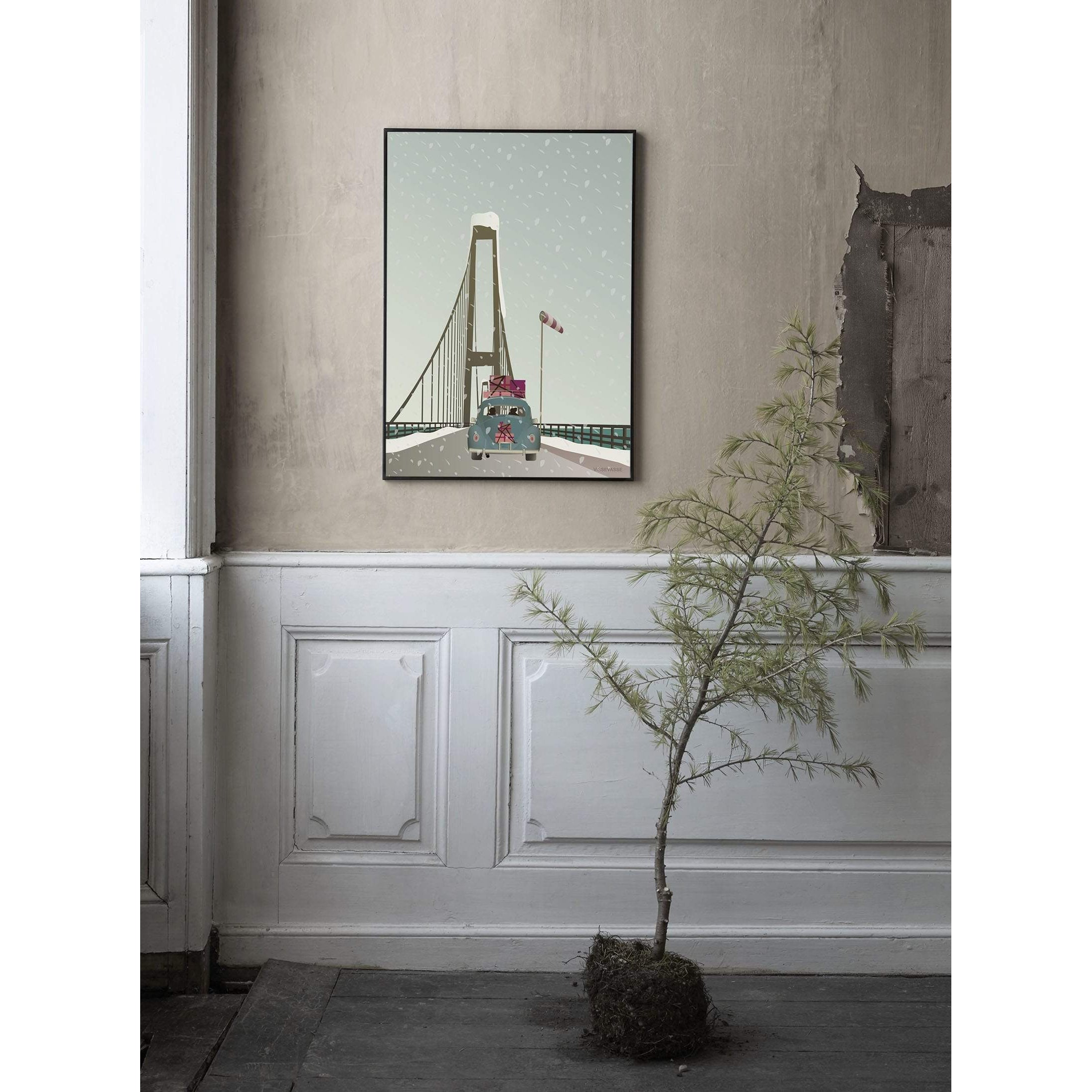 Vissevasse Rendre à la maison pour une affiche de Noël, 15 x21 cm