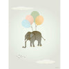 Vissevasse Affiche d'éléphant volant, 50x70 cm