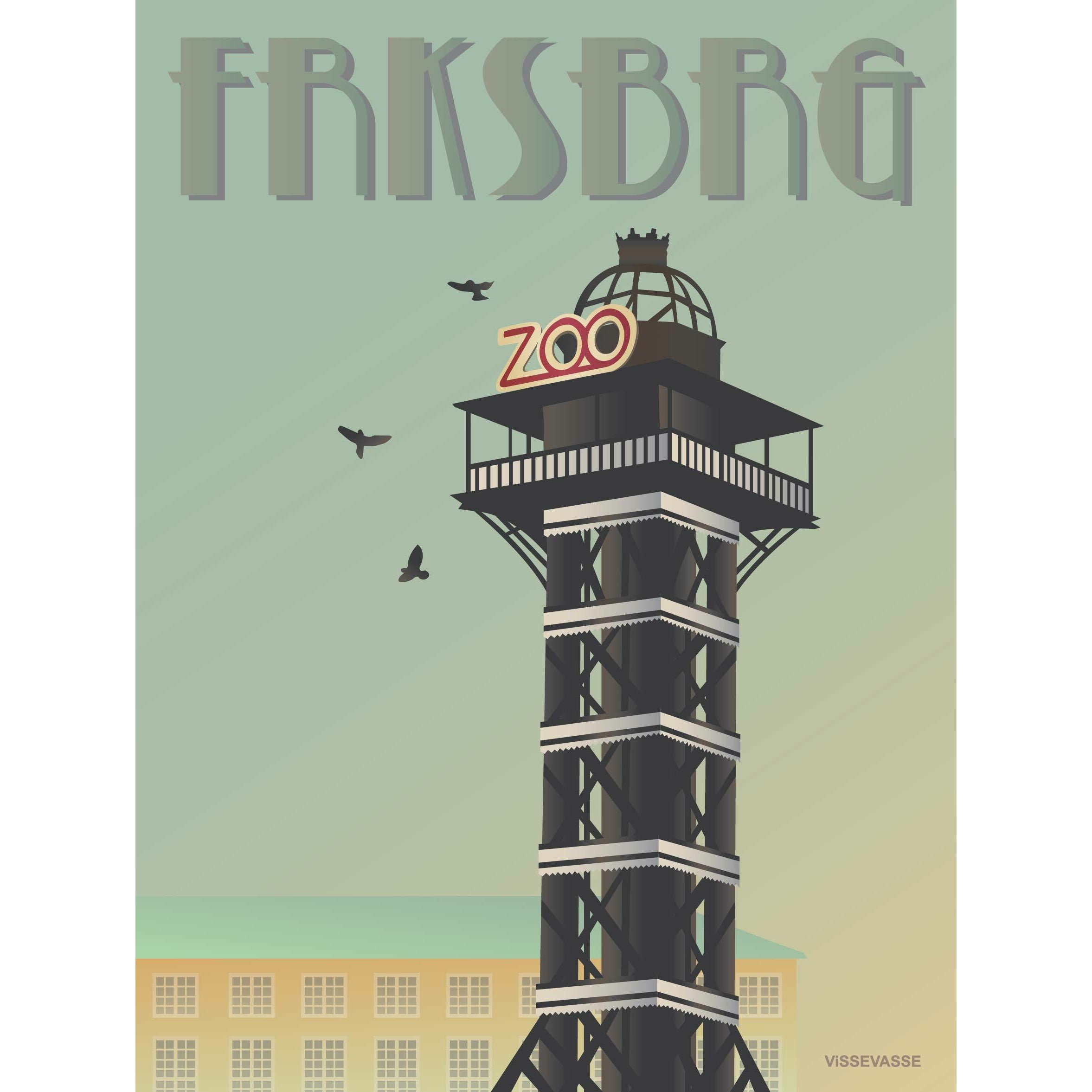 Vissevasse Frederiksberg Zoo Tower Poster, 70 X100 Cm