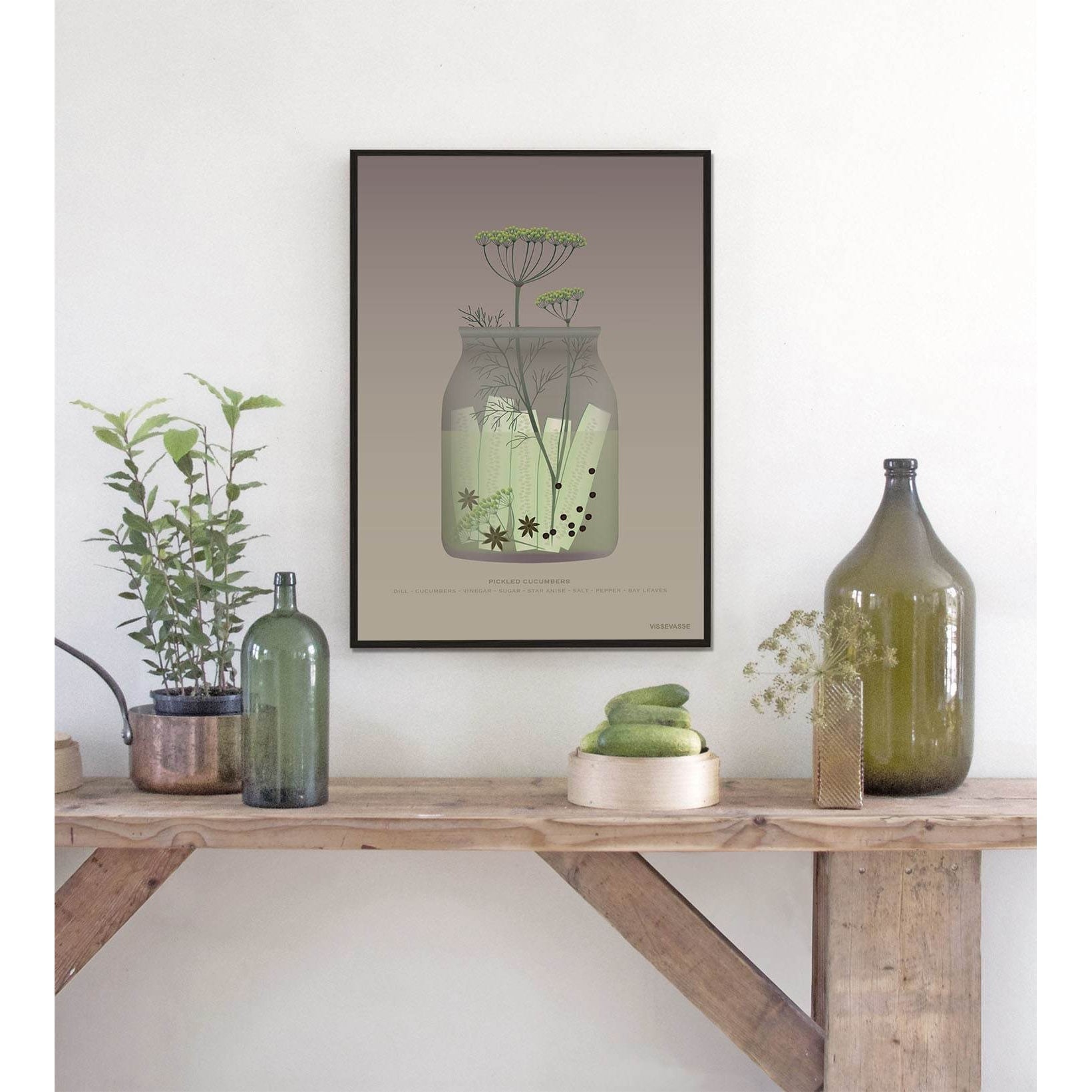 Vissevasse Affiche de concombre, 15 x21 cm
