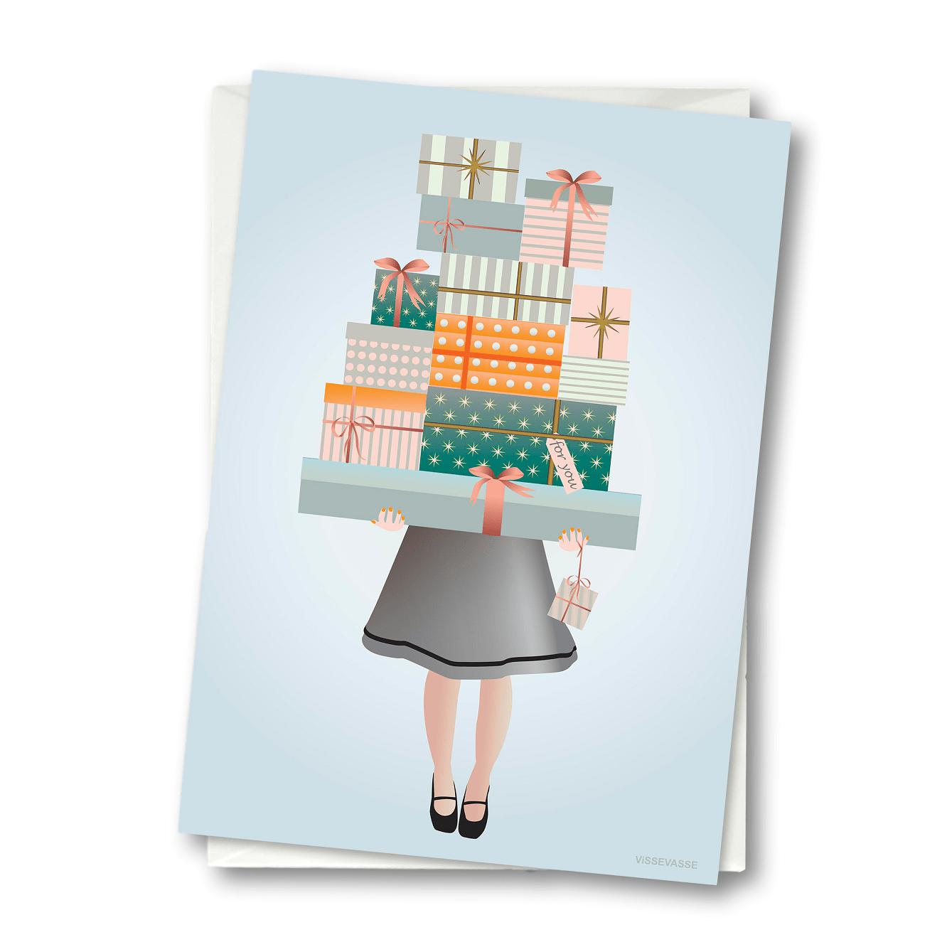 Vissevasse -gaver til deg gratulasjonskort, 10,5 x15 cm