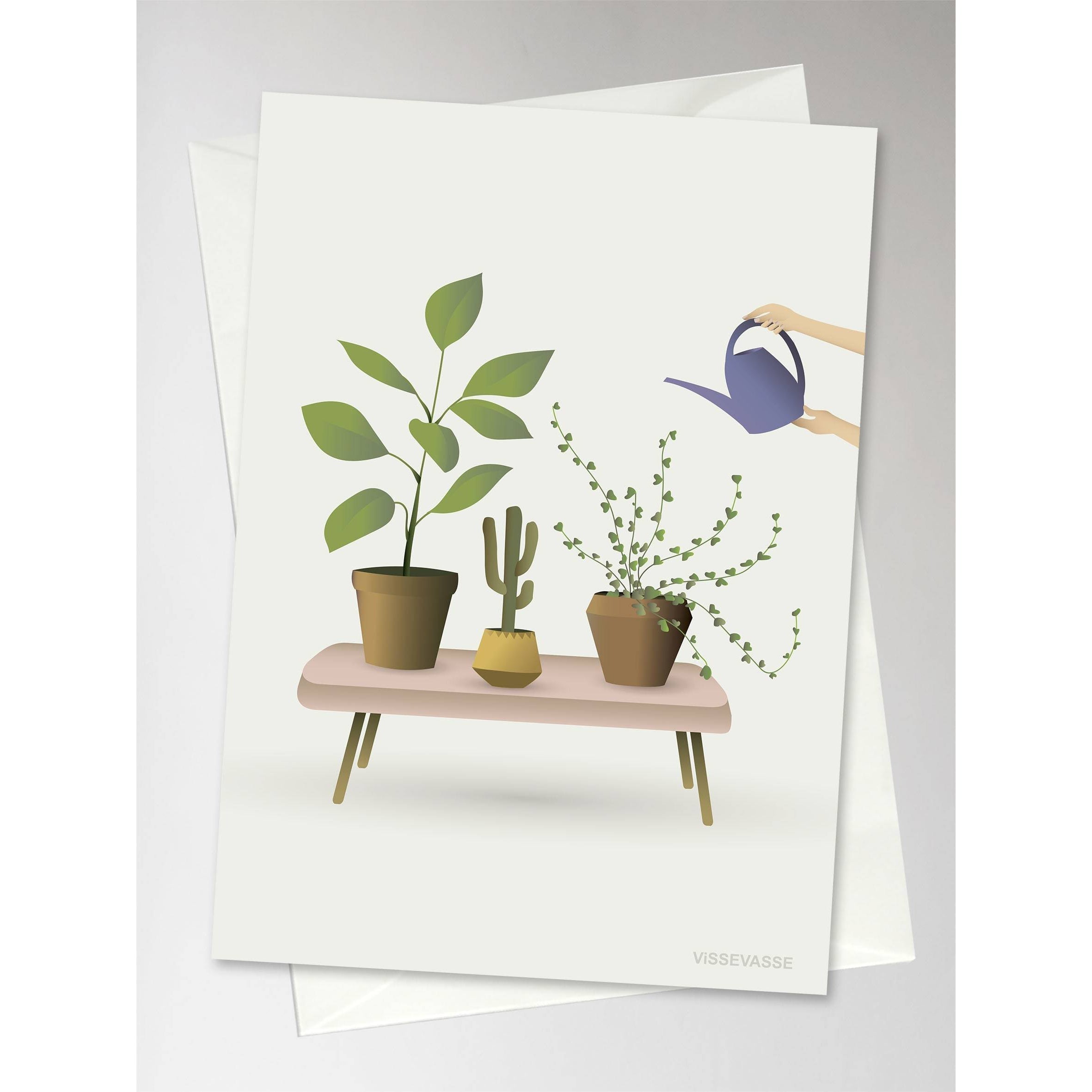 Vissevasse Growing Plants gratulasjonskort, 10,5x15cm