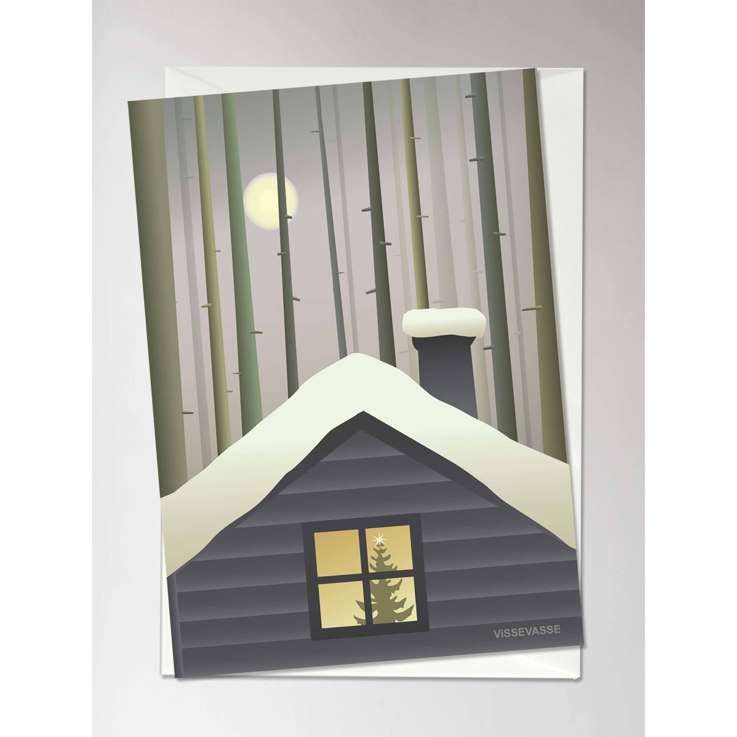 Vissevasse Huis in de bosgroetkaart, 10,5x15 cm