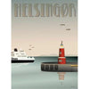 Vissevasse Helsingør Harbour Poster, 15 x21 cm