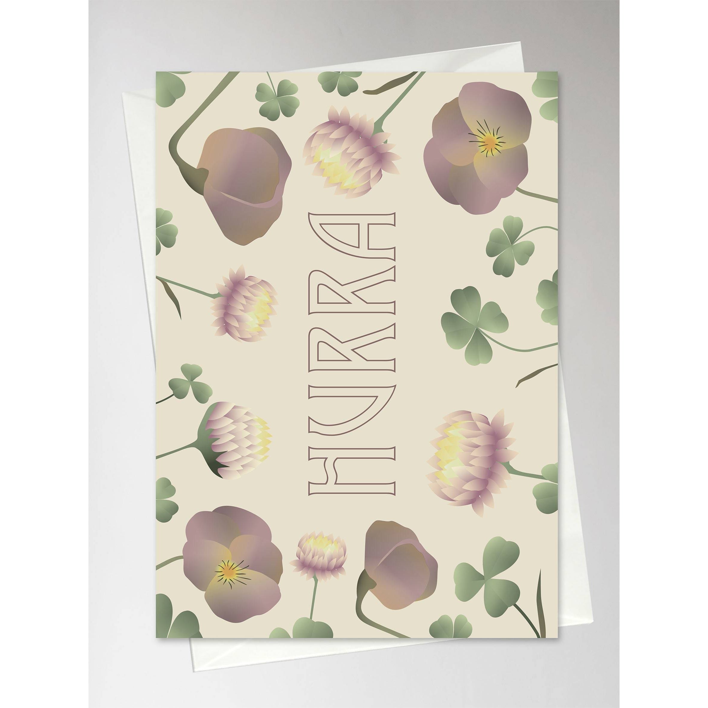Vissevasse Carte de voeux Bouquet Flower Hurra, 10,5x15cm