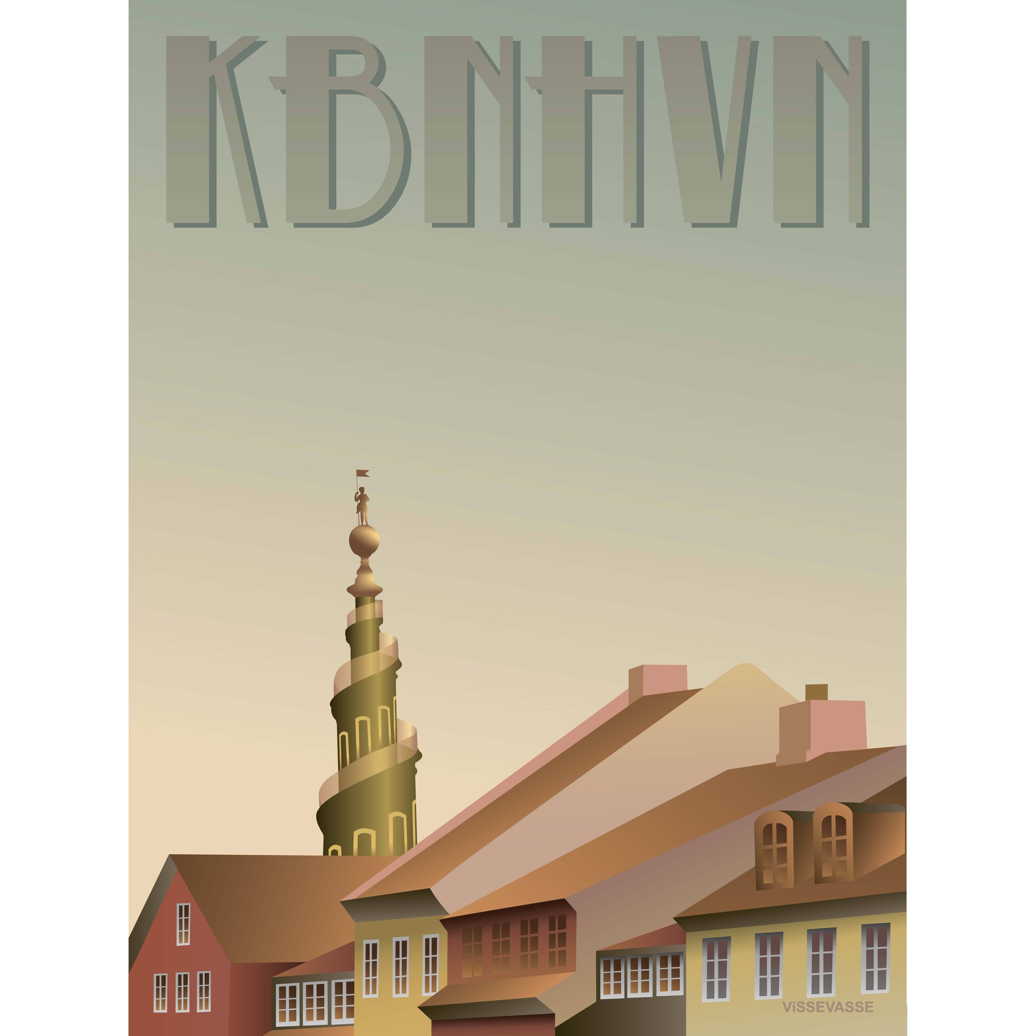 Vissevasse Kopenhagen Christianshavn -poster, 15 x 21 cm