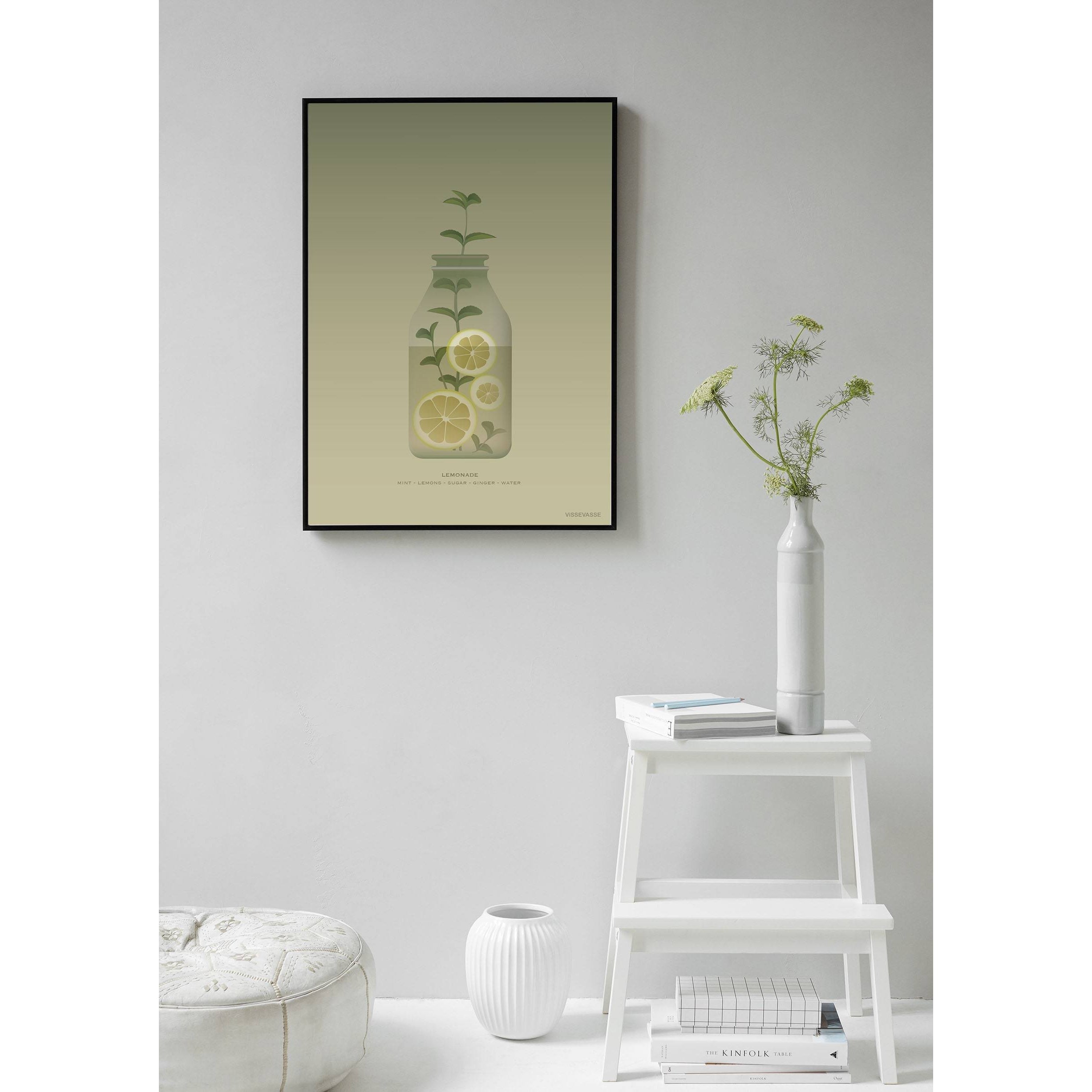 Vissevasse Lemonade -plakat, 15 x21 cm
