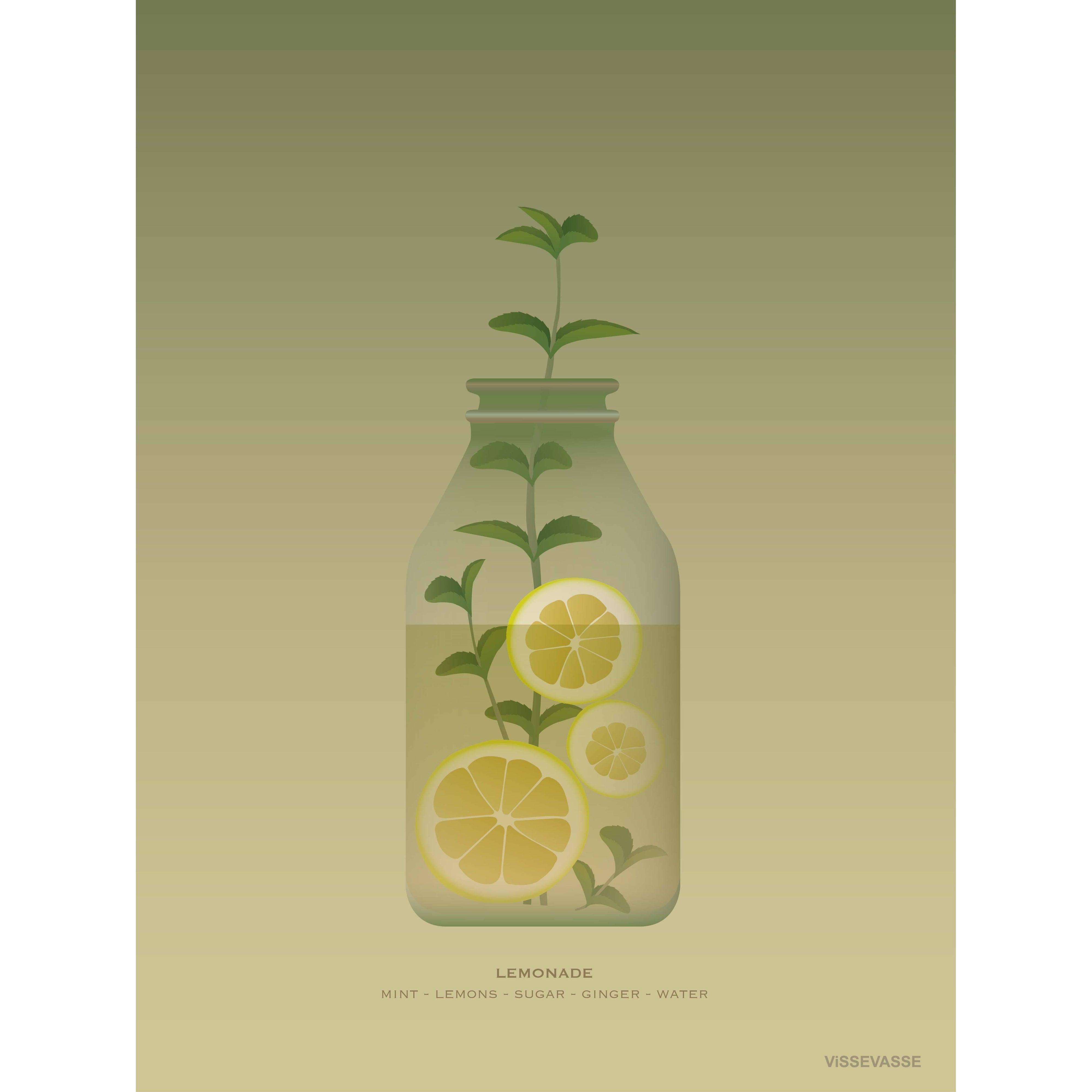 Vissevasse Affiche de limonade, 15 x21 cm