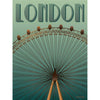 Vissevasse London Eye Poster, 15 X21 Cm